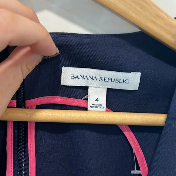 Banana Republic blue and pink dress size  4 - Picture 5 of 9